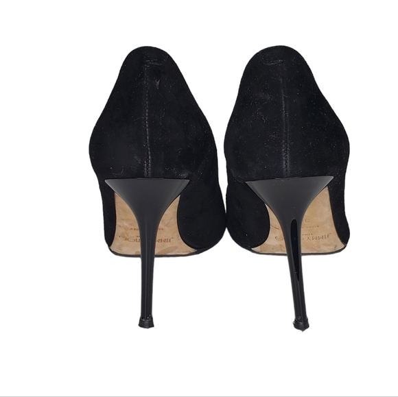 JIMMY CHOO Romy 100 Black Suede Stiletto Pump Heels Pointy Toe EU 38.5 Romy 100 - Picture 5 of 9